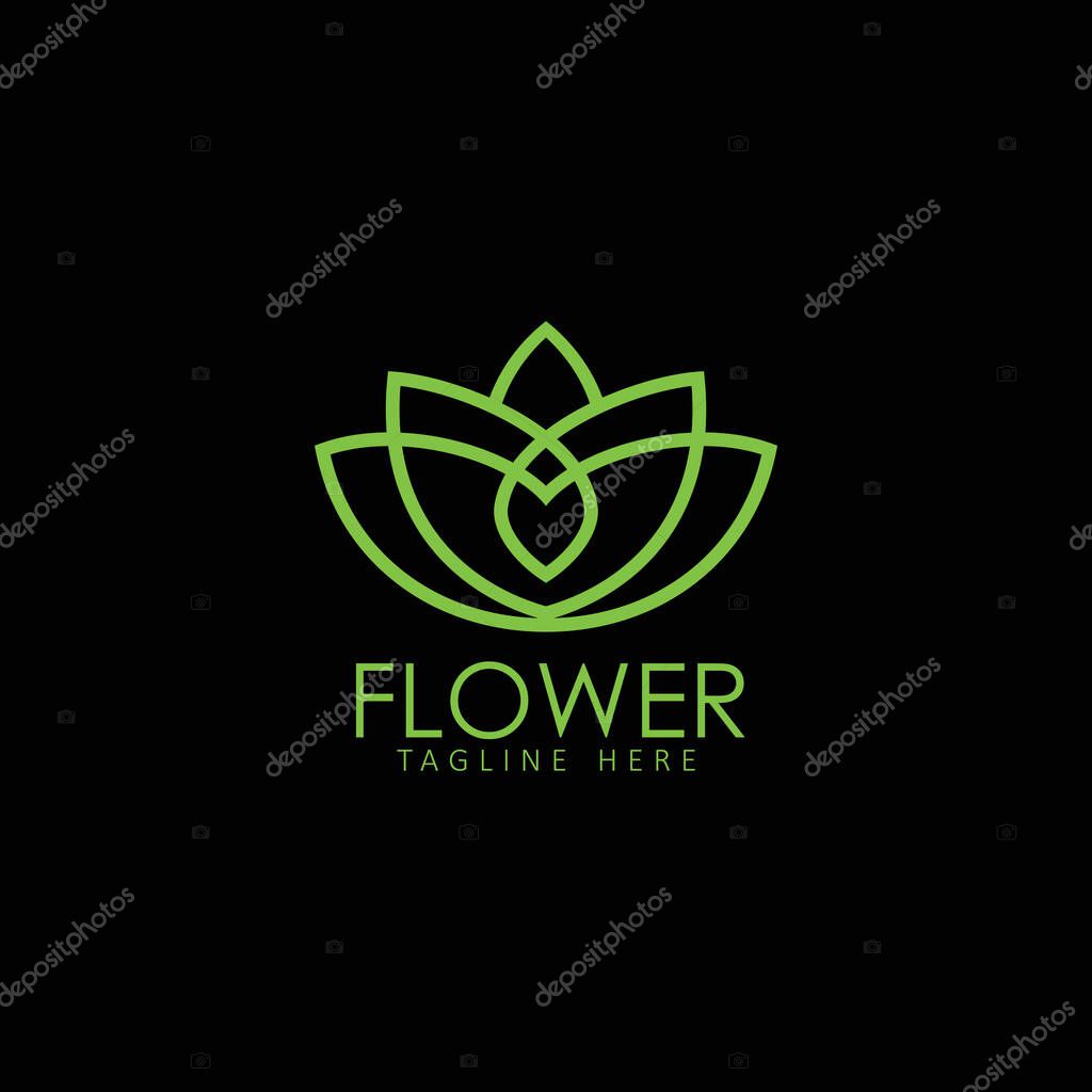 Lotus Flower Logotipo abstracto Salón de belleza Spa Marca de