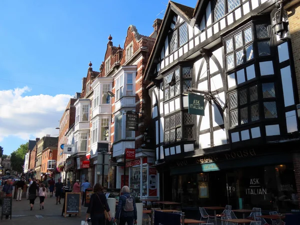 Oude stad straat Winchester — Stockfoto