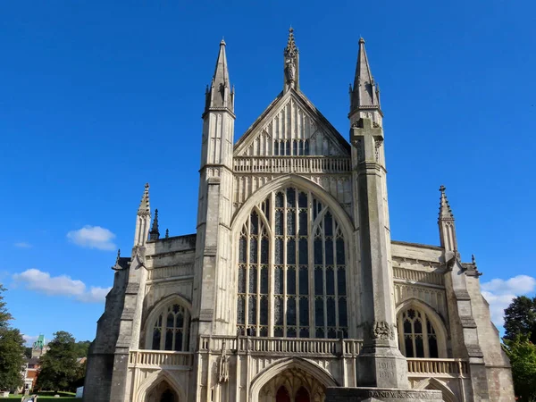 Winchester katedrális nyugati homlokzat — Stock Fotó