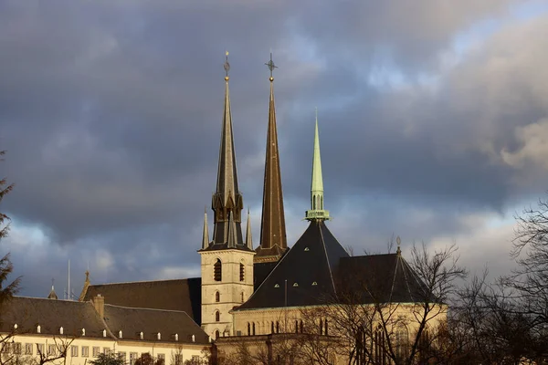 Luxembourg Cathedral towers — Stock Photo, Image