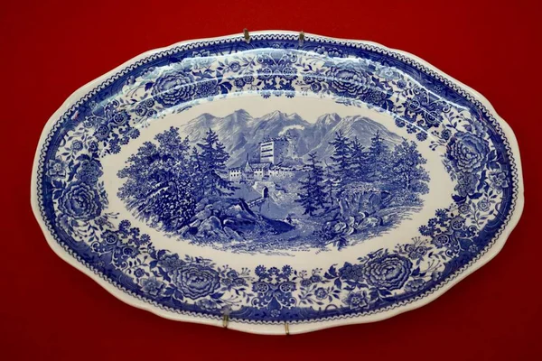 Blue and white delftware — Stock Photo, Image