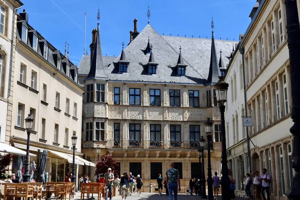Fachada Principal Palácio Dos Grão Duques Cidade Velha Luxemburgo Luxemburgo — Fotografia de Stock