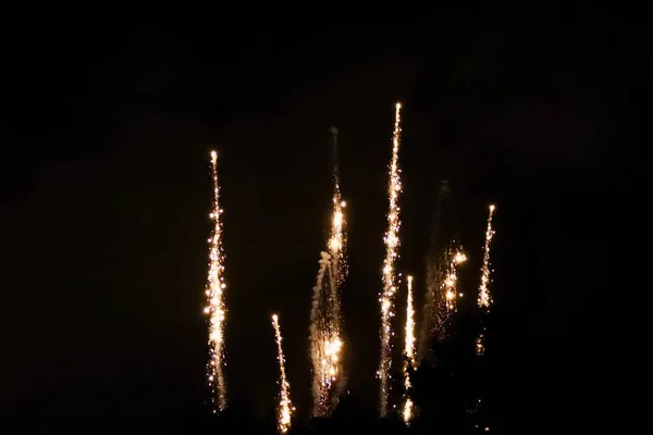 Fuochi Artificio Lussemburgo Che Celebrano Giornata Nazionale Compleanno Dei Granduchi — Foto Stock