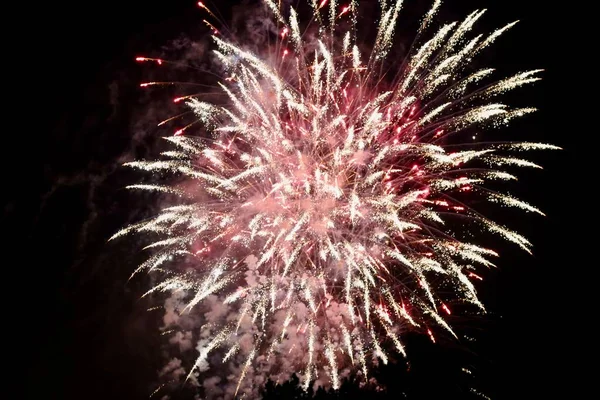 Fuochi Artificio Lussemburgo Che Celebrano Giornata Nazionale Compleanno Dei Granduchi — Foto Stock