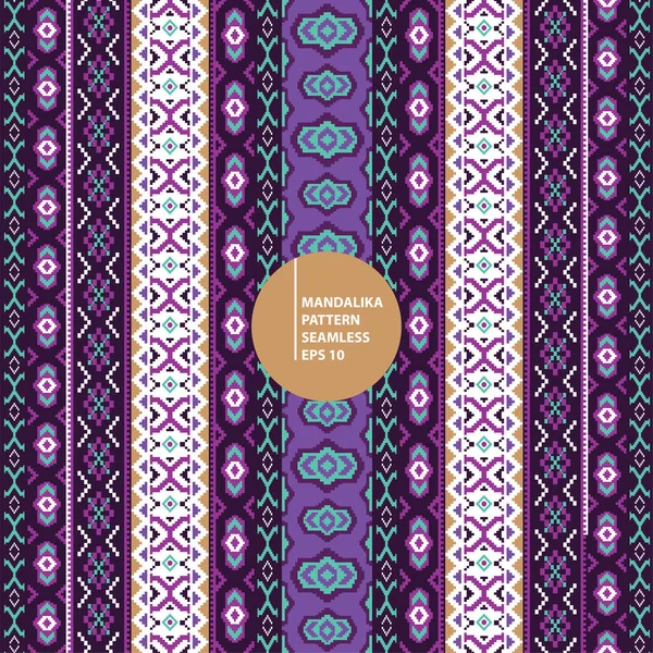 Mandalika Lombok Indonesia Seamless Pattern Background — стоковий вектор