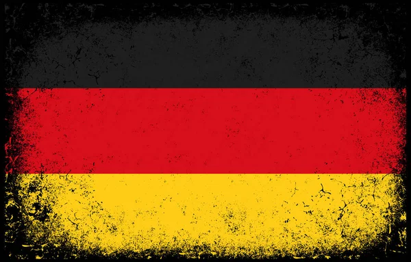 Old Dirty Grunge Vintage Germany National Flag Illustration — Archivo Imágenes Vectoriales
