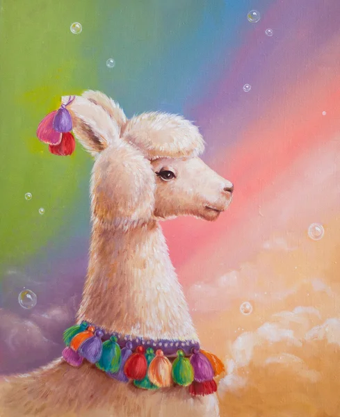 Colorful llama — Stock Photo, Image