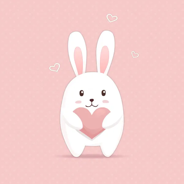 Illustration Bunny with heart — Stock Photo, Image