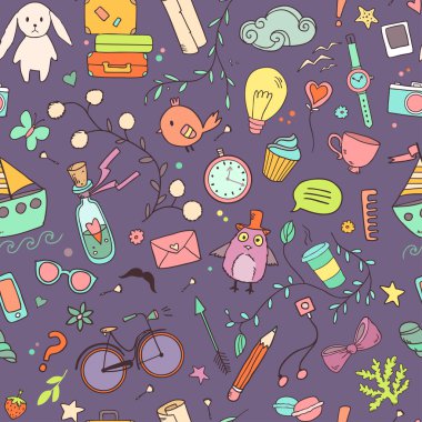 Sevimli seyahat desen