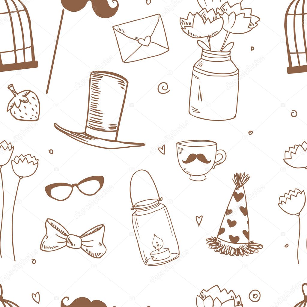 Vector vintage party pattern