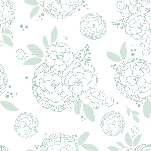 Vintage romantique motif floral sans couture — Image vectorielle