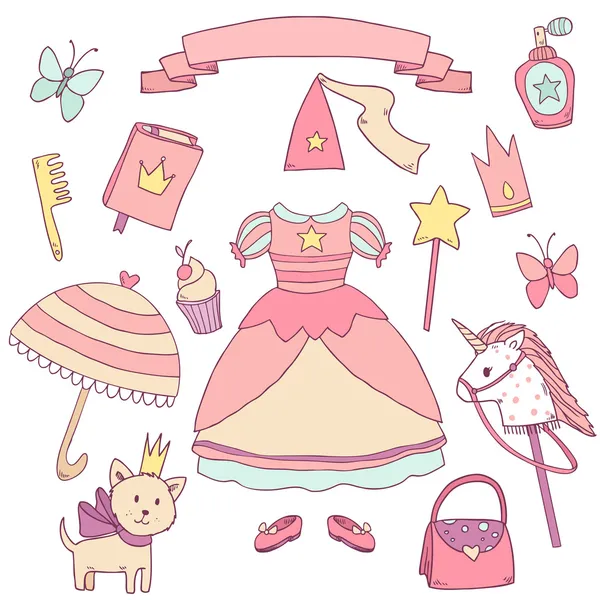 Mijn kleine prinses set. — Stockvector