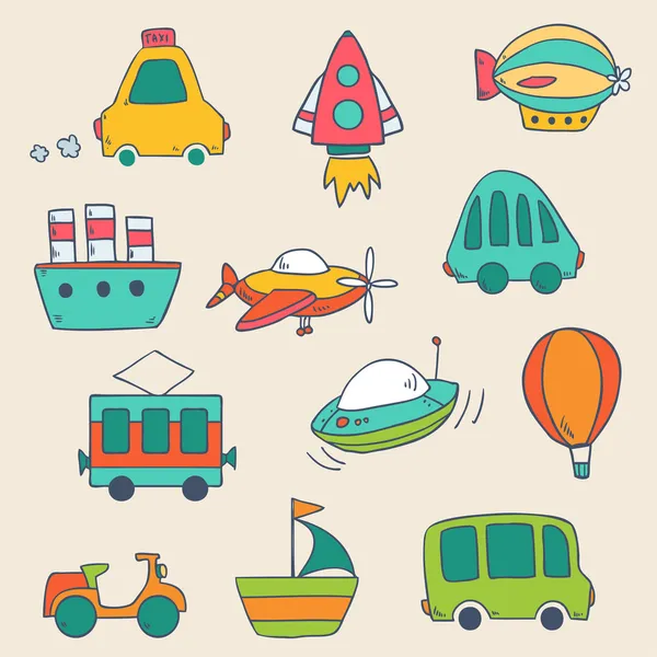 Collection d'icônes de transport — Image vectorielle