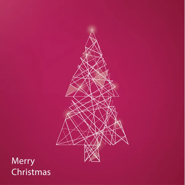 vektör anahattı Noel ağacı. Modern Noel arka planla