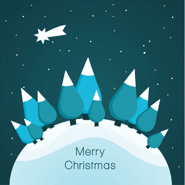 Vector Christmas landscape. Nice illustration for Christmas. — Stock Vector