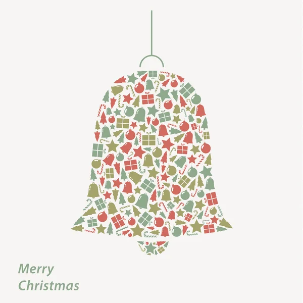 Διάνυσμα Χριστουγεννιάτικη κάρτα. σύγχρονη Χριστούγεννα τετραγωνικά φόντο στο Φρέ — Διανυσματικό Αρχείο