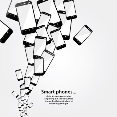 vektör akıllı telefon akışı. modern teknoloji. bir cep telefonu