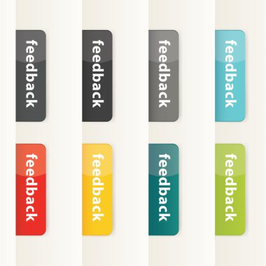 Vector feedback buttons for your website. Modern design button i clipart