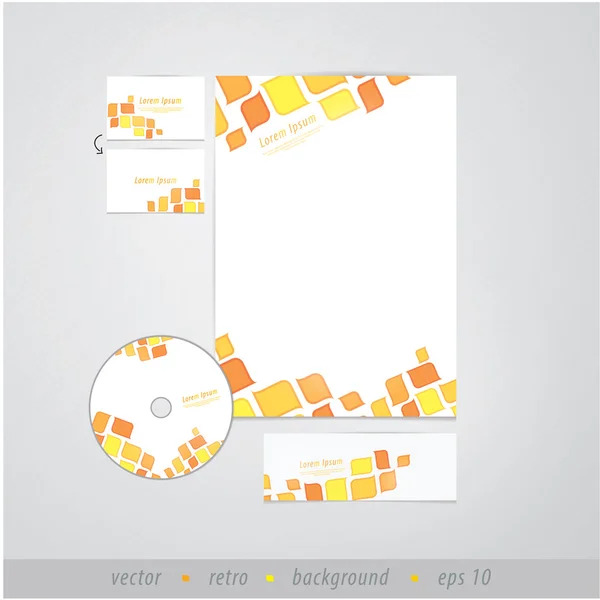 Retro design färgglatt presentation. Vector mall med utrymme — Stock vektor