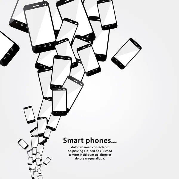 vektör akıllı telefon akışı. modern teknoloji. bir cep telefonu
