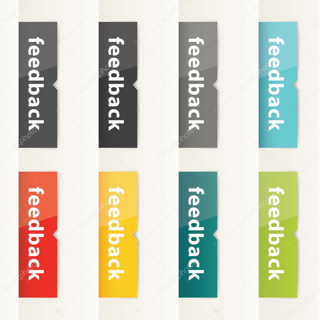 Vector feedback buttons for your website. Modern design button i