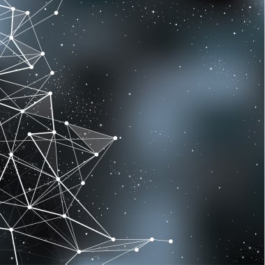 illüstrasyon vektör uzayı. p ile stilize outerspace arka
