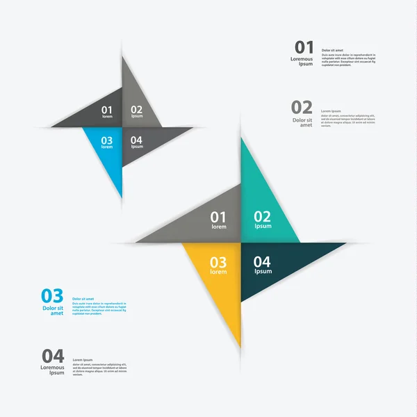 Vector pinwheel sjabloon. Abstract lay-out voor presentatie of in — Stockvector