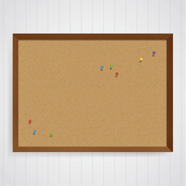 rengarenk bir pimlerinden vektör corkboard şablonu. Bo mesaj