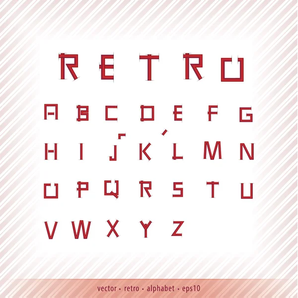 Alphabet vectoriel rétro. Alphabet complet en couleurs modernes . — Image vectorielle