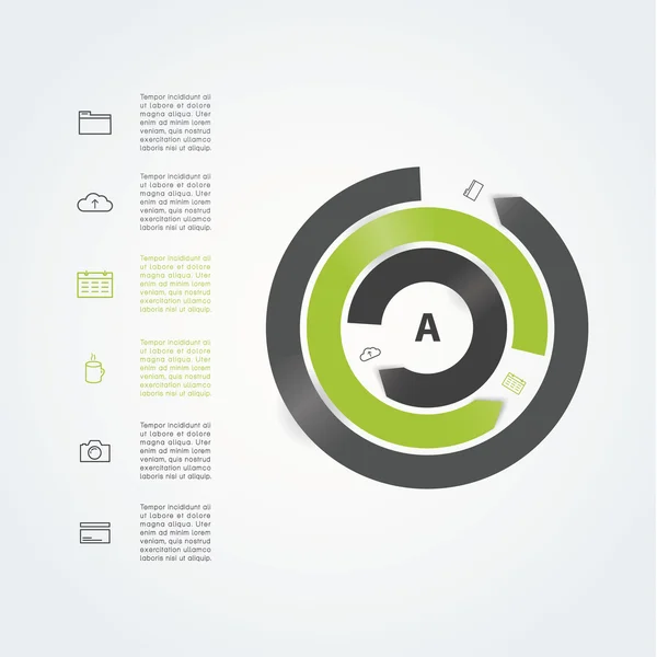 Vektor abstrakt mosaik bakgrund. infographic mall med pla — Stock vektor