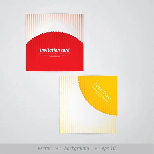 Presentación en papel vectorial - tarjetas de invitación en estilo retro. Sof. — Vector de stock