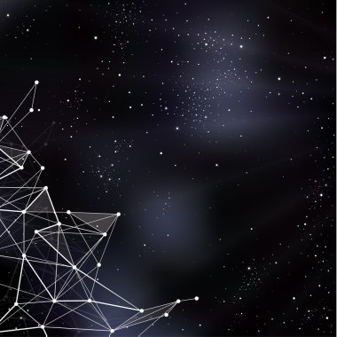illüstrasyon vektör uzayı. p ile stilize outerspace arka