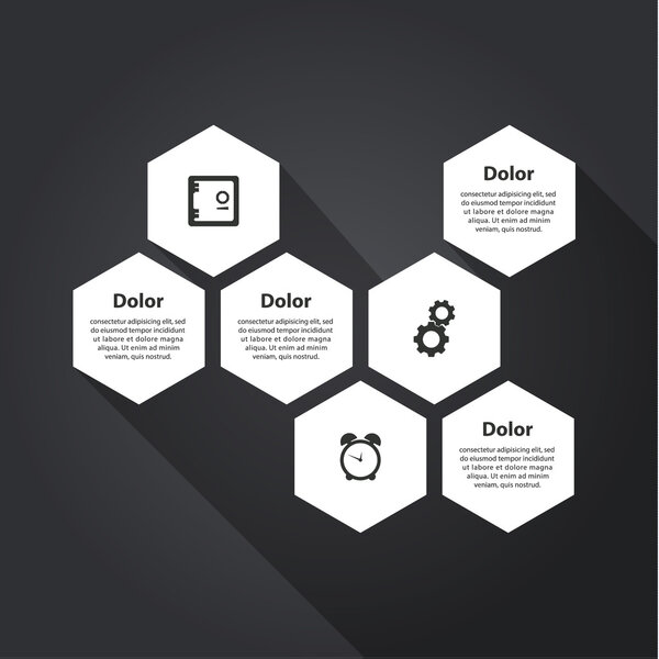 Векторный шаблон - четыре варианта, шаги с местом для текста и im
