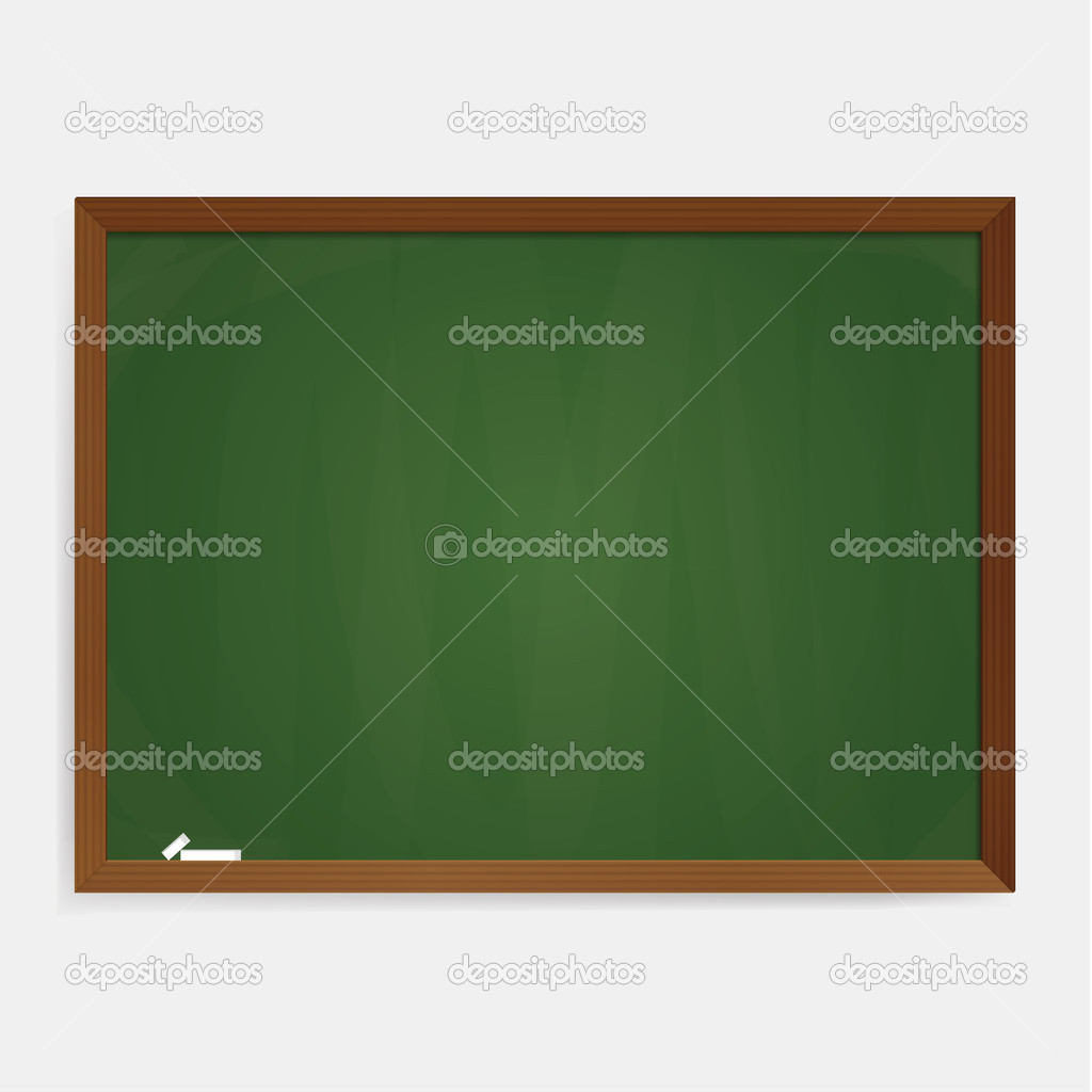 Vector semi-real chalkboard. Sizable and editable illustration. 
