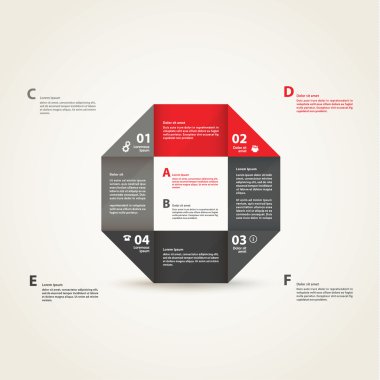 vektör renkli arka şekli. Infographic şablonu ile yer 