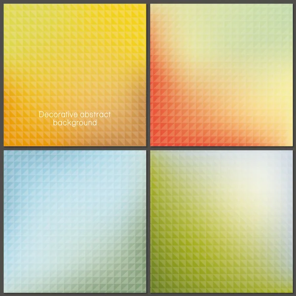 Pack of four colorfully mesh backgrounds with soft patterns. — Stock Vector