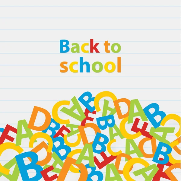 Vector back to school background. Paper grade composition. — Stock Vector