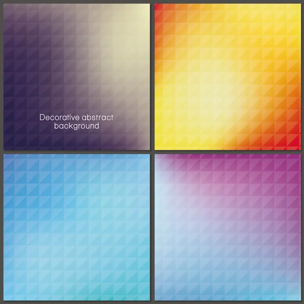 Pack of four colorfully mesh backgrounds with soft patterns. — Stock Vector