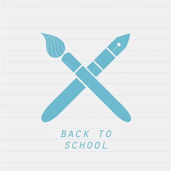 Vector back to school emblem. Square banner for back to school p — Stock Vector