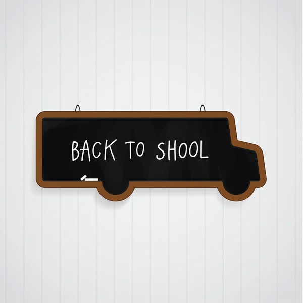 Vector black school bus illustration. Blackboard stylization, bl — Stock Vector