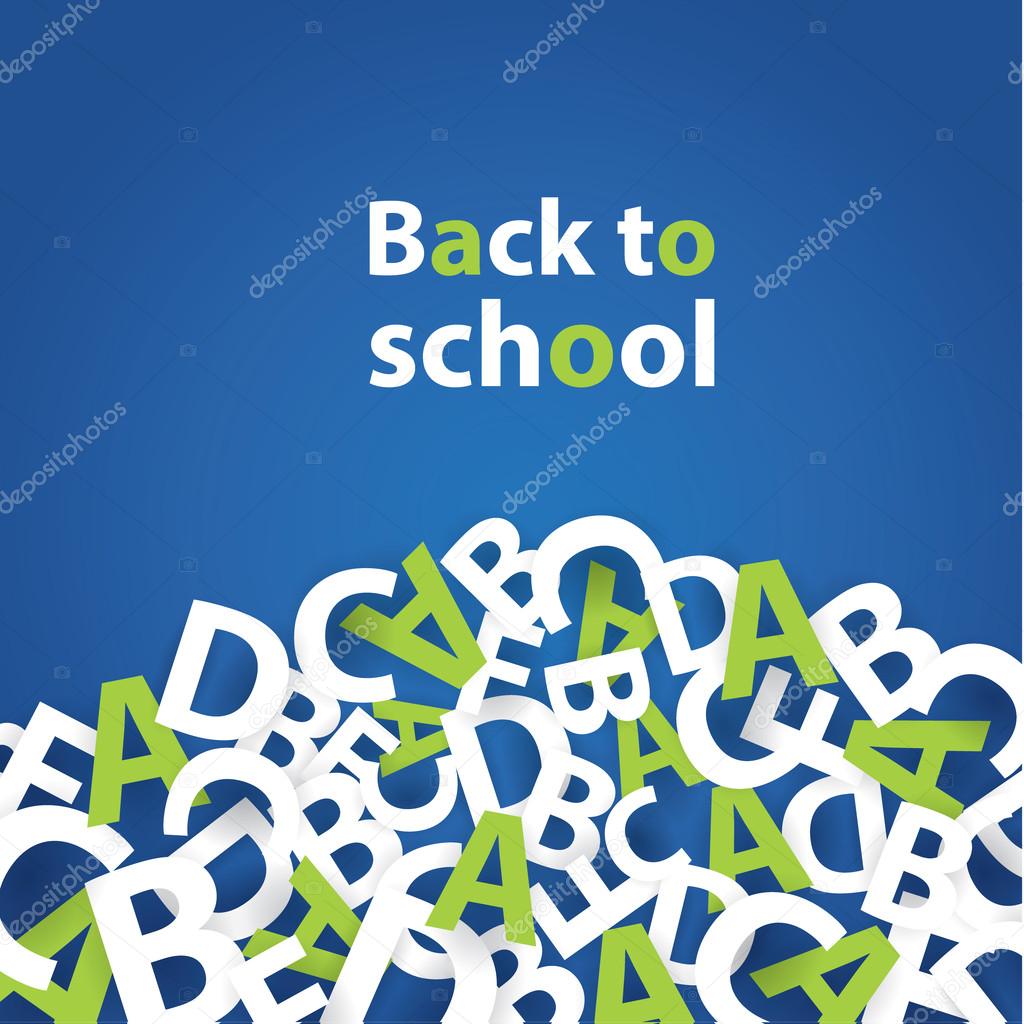 Vector back to school background. Paper grade composition.