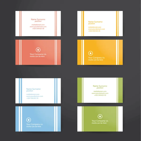 Pack of minimal business cards. — Stock Vector