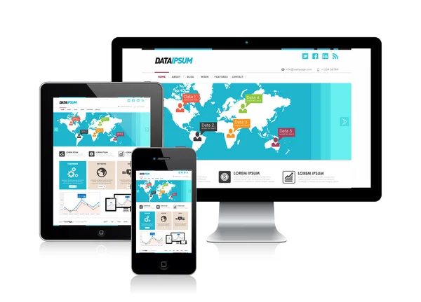 Responsives Webdesign — Stockvektor