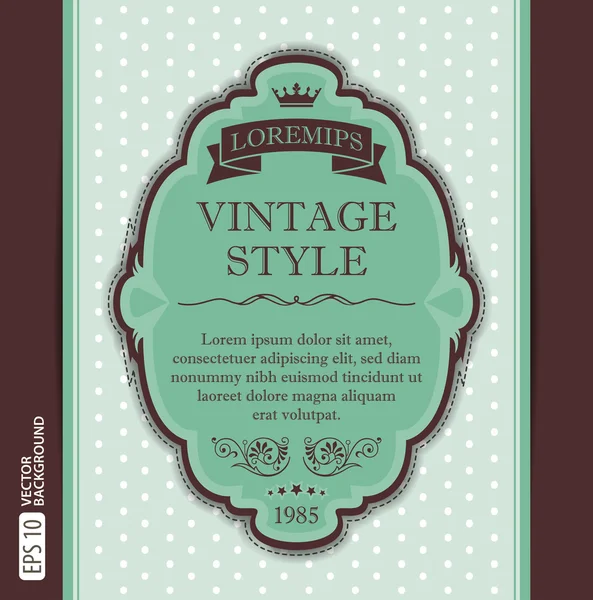 Tarjeta Vintage con marco — Vector de stock