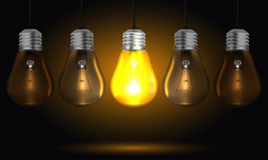 siyah arka plan üzerine fikir kavramı