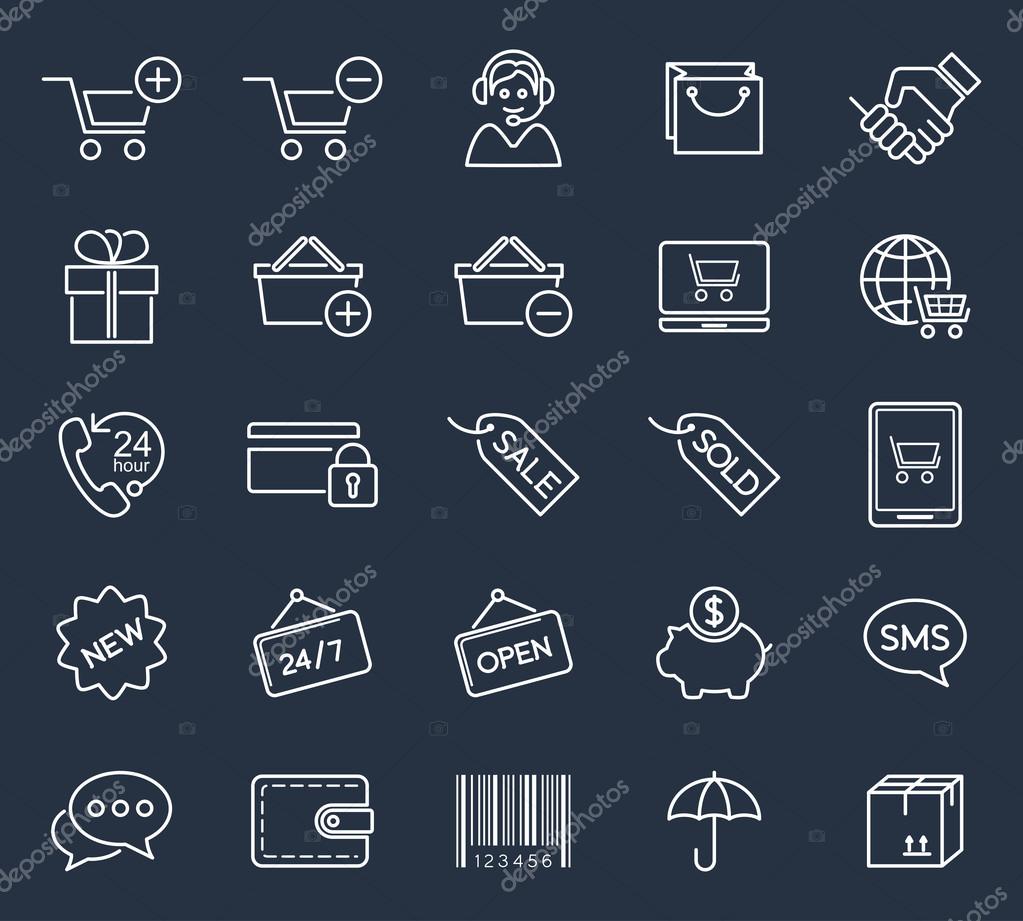 Shopping and e-commerce icons set Stock Vector Image by ©siak10b #35700939