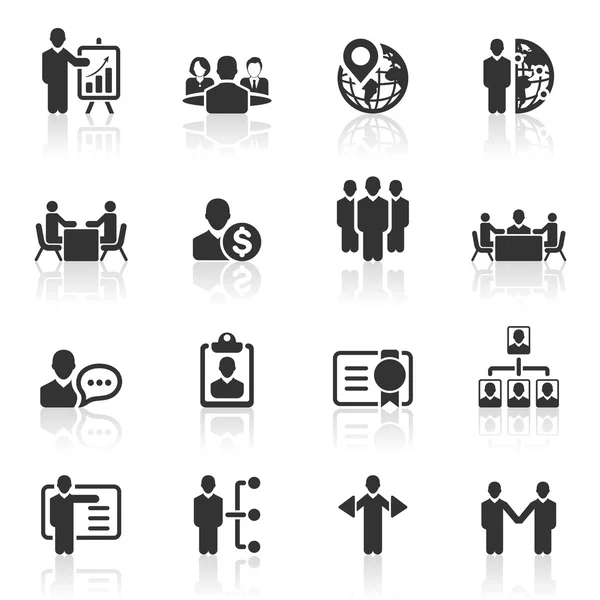 Business management and human resource icons — Stock Vector