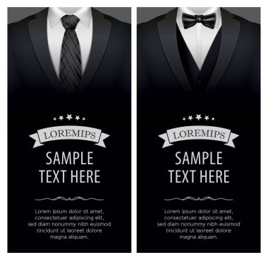 Suit and tuxedo business card