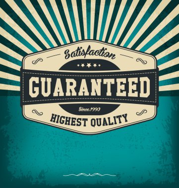 Vintage tasarım şablonu etiketi