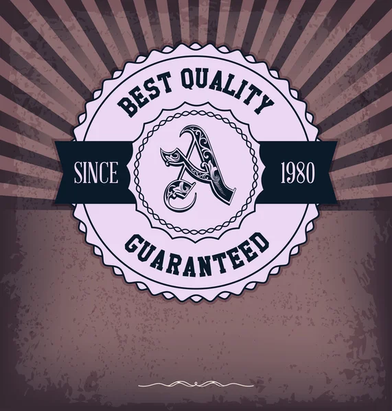 Vintage ontwerpsjabloon met label — Stockvector